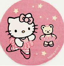 Круглый ковер в детскую детский ручной работы Hello Kitty HK-BC-25