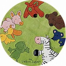 Круглый ковер в детскую детский ручной работы Die Lieben Sieben 2195-01 круг