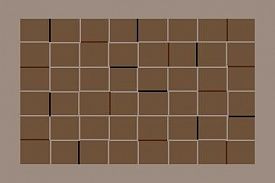 Абстрактный грязезащитный коврик Modemo 200077 0.5х0.8 коричневые квадраты