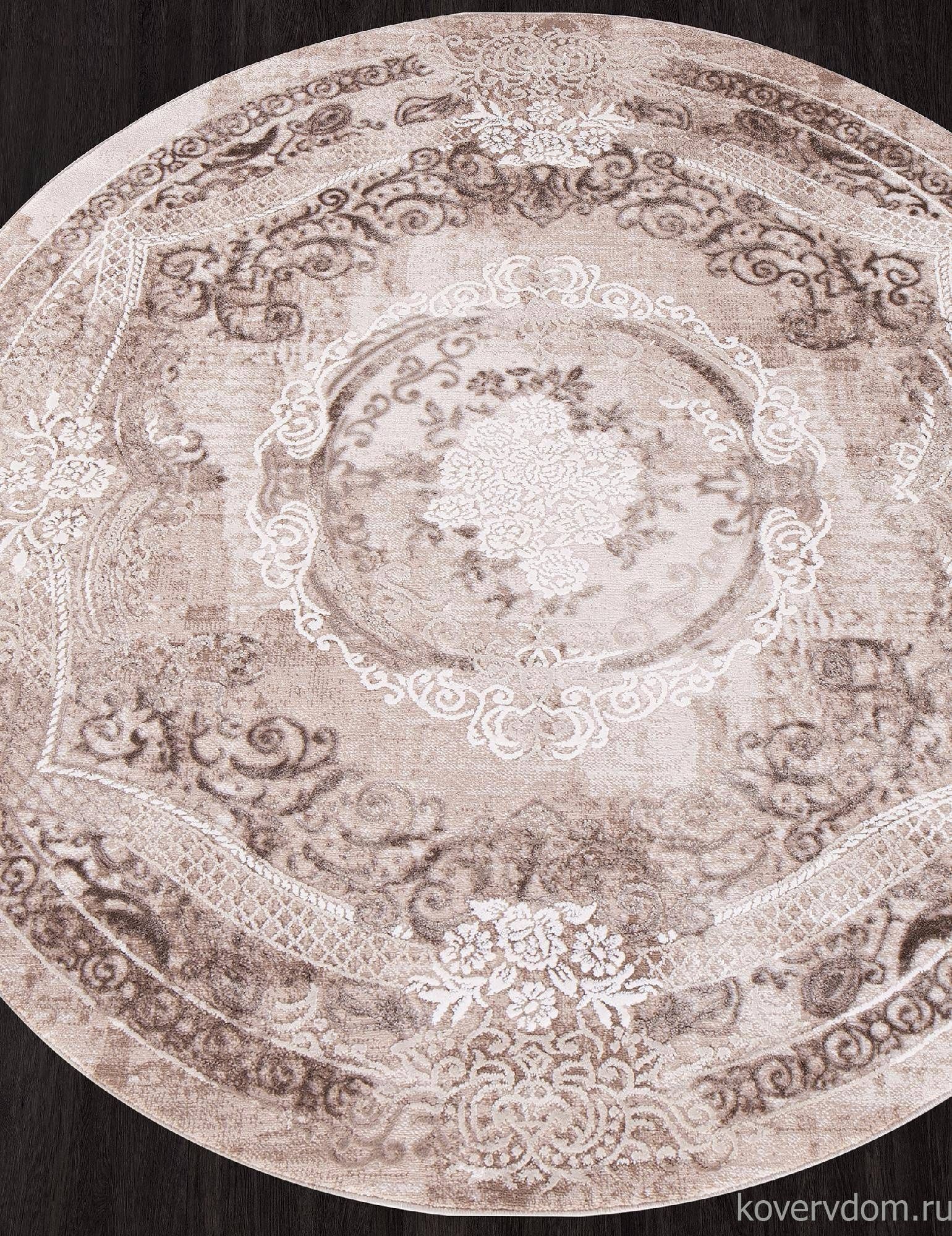 Ковер ARMINA 03707A BROWN / BROWN Круг