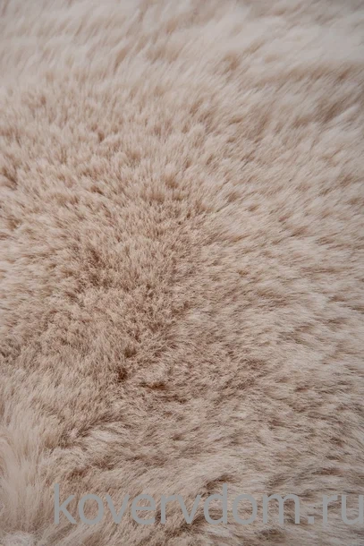 Ковер из искусственного меха Krolik 1000A T2408_BEIGE круг