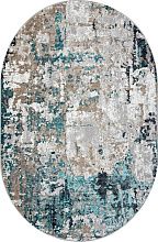 Ковер в гостиную бирюзовый PARADIZE-A 01632A GREY / TURQUOISE Овал
