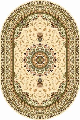 Ковер IZMIR d027 CREAM-GREEN Овал