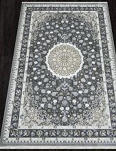 Пушистый круглый ковер MIRAY O1467 095 GREY