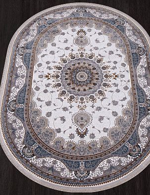 Ковер CASABLANKA 9733A WHITE / WHITE Овал