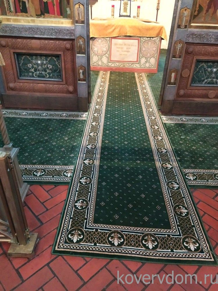 Ковровая композиция в храм зеленая 40098