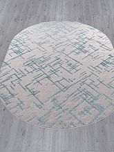 Овальный ковер синий LIMAN F164 GRAY-D.BLUE Овал