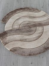 Круглый ковер в спальню SAFIR 00836A BROWN / BROWN Круг