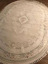 Ковер HUNKAR 7928 BEYAZ / BEYAZ Овал