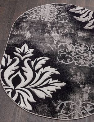 Ковер MEGA CARVING D272 GRAY Овал