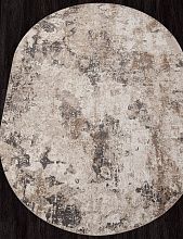 Пушистый круглый ковер SIESTA M033A CREAM / WHITE Овал