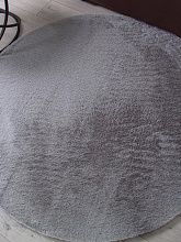 Круглый ковер в гостиную RABBIT LUXE PX2001 SILVER Круг
