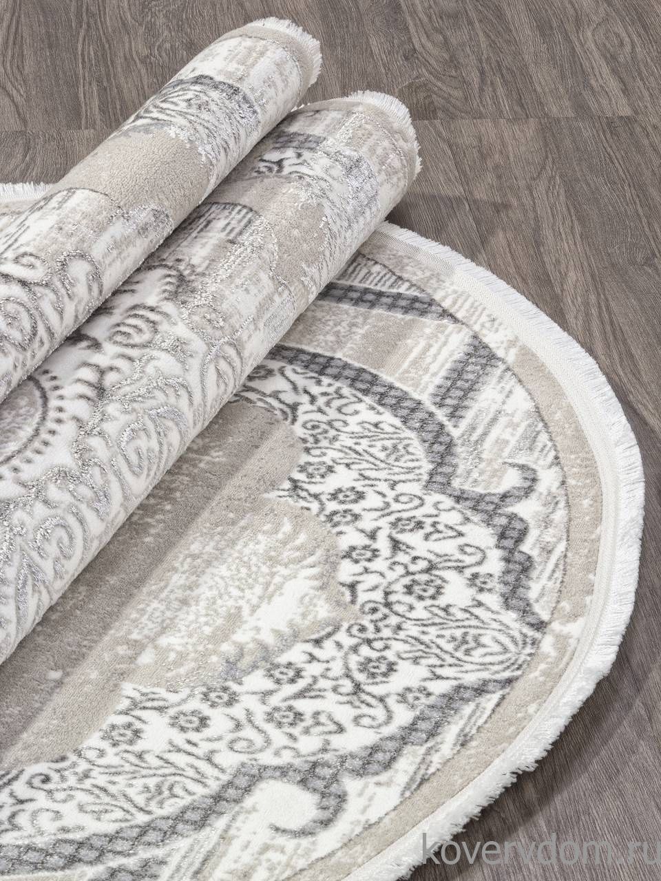 Ковер ALFANI-A Q018A GREY FDY / CREAM SHRINK Овал