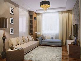Ковер в зал бежевый CUBA-A F267 BEIGE