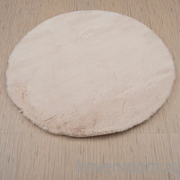 Ковер из искусственного меха Krolik 1000A T2408_BEIGE круг