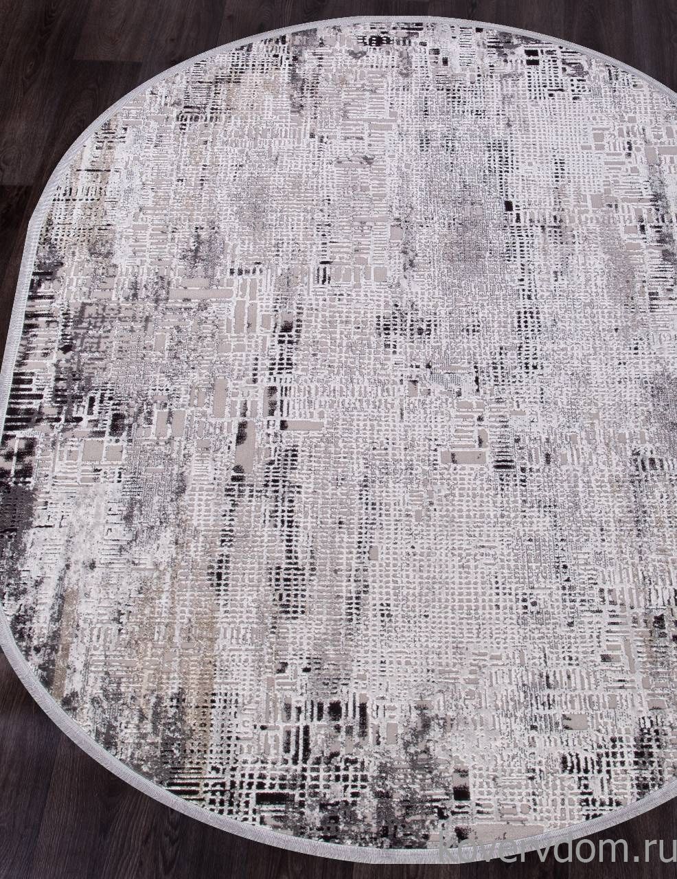Ковер ROXANNE 17104 L.GREY / D.GREY Овал