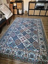 Ковер в гостиную бирюзовый Соло-L 44215-28