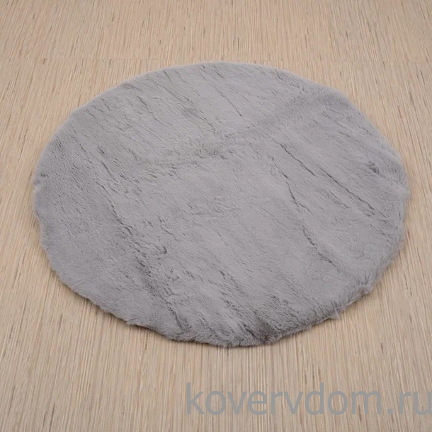 Ковер из искусственного меха Krolik 1000A T9082_GREY круг